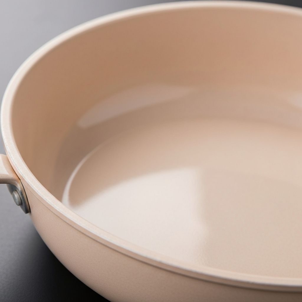 Close-up of Caraway's ceramic coating technology
