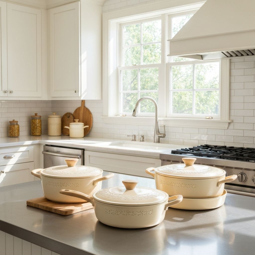 Caraway cookware in Cream